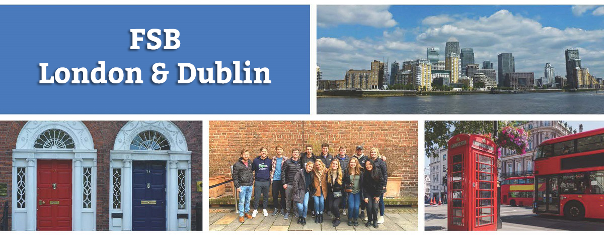 Montage of images from London and Ireland experiences